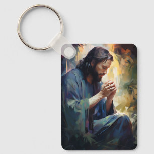 Jesus Praying Keychain