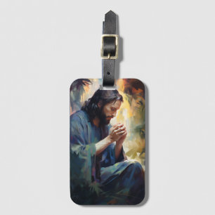 Jesus Praying Luggage Tag
