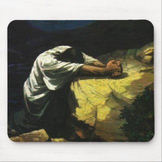 Jesus Praying Mouse Pad