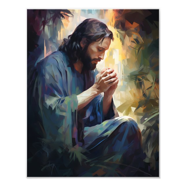 Jesus Praying Photo (Front)