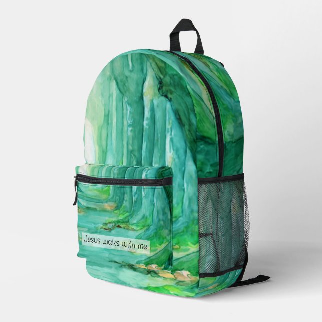 Jesus Printed Backpack (Back Corner Right)