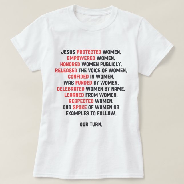 Jesus Protected Women Empowered Women Jesus Lover  T-Shirt (Design Front)