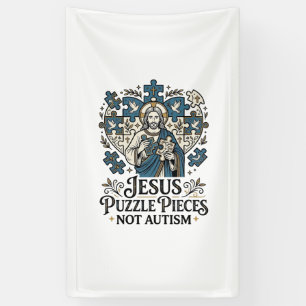Jesus Puzzle Pieces Not Autism Jesus Puzzle Pieces Banner