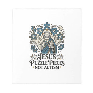 Jesus Puzzle Pieces Not Autism Jesus Puzzle Pieces Notepad
