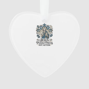 Jesus Puzzle Pieces Not Autism Jesus Puzzle Pieces Ornament