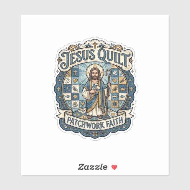 Jesus Quilt Patchwork Faith Jesus Quilt Patchwork  (Sheet)