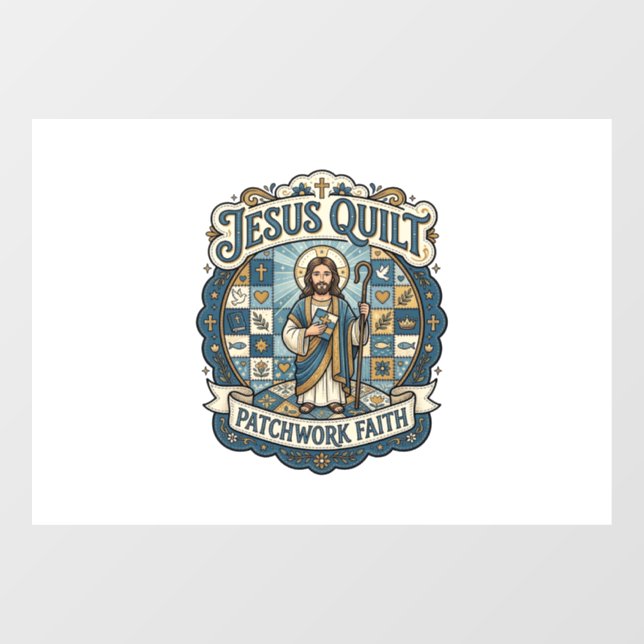 Jesus Quilt Patchwork Faith Jesus Quilt Patchwork  (Sheet)