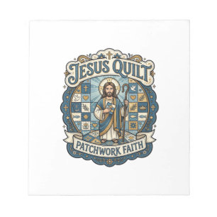 Jesus Quilt Patchwork Faith Jesus Quilt Patchwork  Notepad