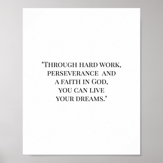 Jesus Quotes about having faith Poster (Front)