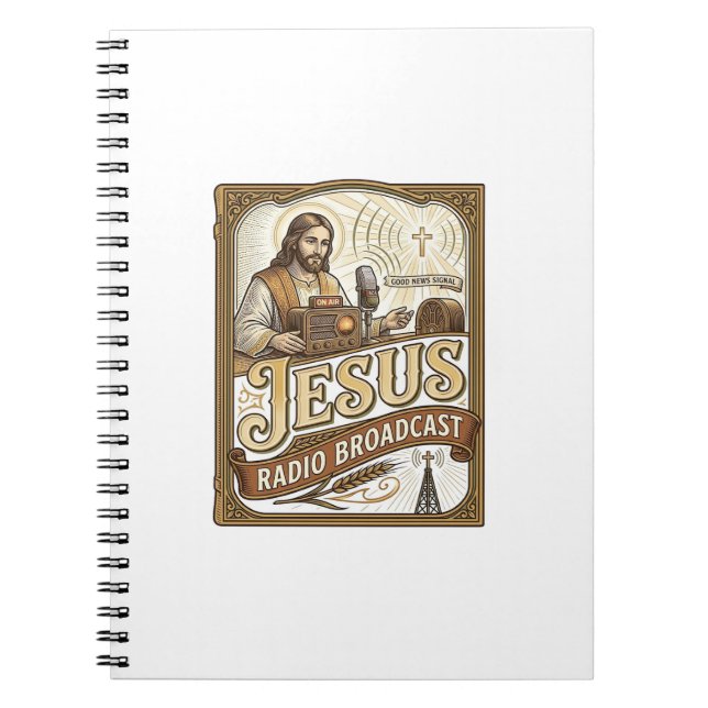 Jesus Radio Broadcast Jesus Radio Broadcast Christ Notebook (Front)