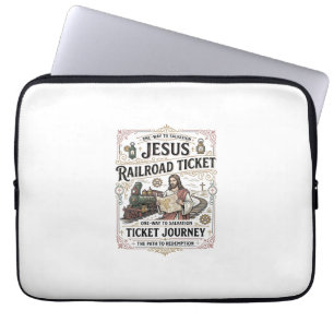 Jesus Railroad Ticket Journey Jesus Railroad Ticke Laptop Sleeve