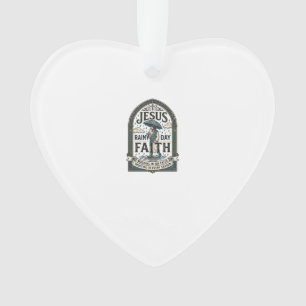 Jesus Rainy Day Faith Jesus Rainy Day Christian Fa Ornament