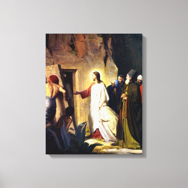 Jesus Raising Lazarus from the Dead Canvas Print (Front)