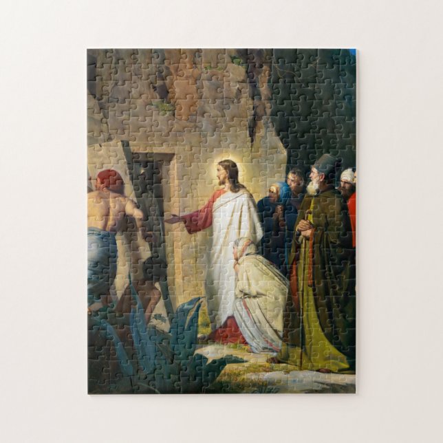 Jesus Raising of Lazarus by Carl Bloch Jigsaw Puzzle (Vertical)