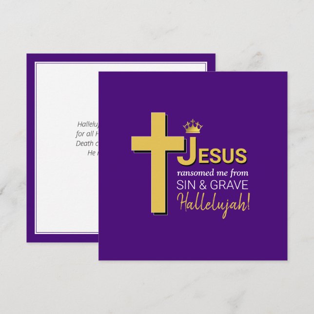 JESUS RANSOMED ME Easter Card (Front/Back)