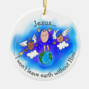 Jesus Rapture Ceramic Tree Decoration