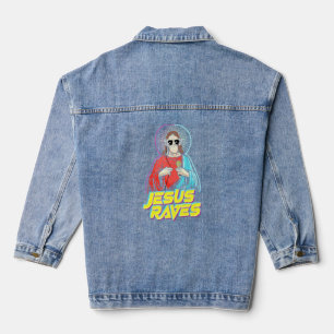 Jesus Raves Edm Music Festival Workout Dance Club Denim Jacket