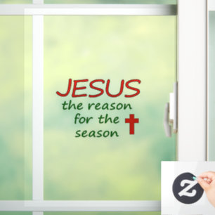 JESUS Reason for Season Window Cling