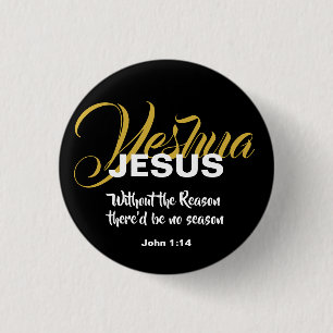 JESUS REASON SEASON Christian Scripture Christmas 3 Cm Round Badge