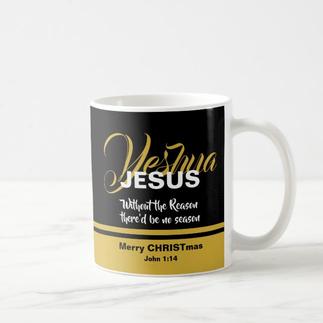 JESUS REASON SEASON Christmas Christian Scripture Coffee Mug (Right)