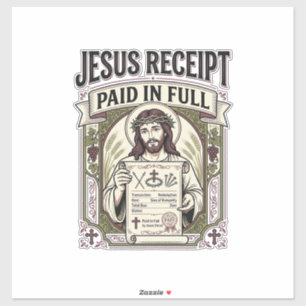Jesus Receipt Paid In Full Jesus Receipt Paid In C