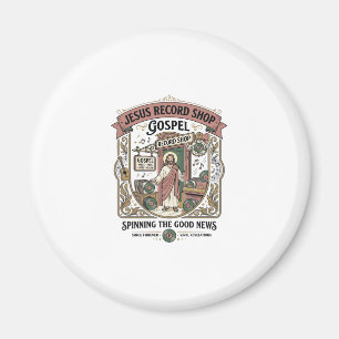 Jesus Record Shop Gospel Jesus Record Shop Christi Magnet