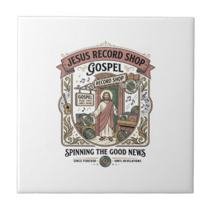 Jesus Record Shop Gospel Jesus Record Shop Christi Tile