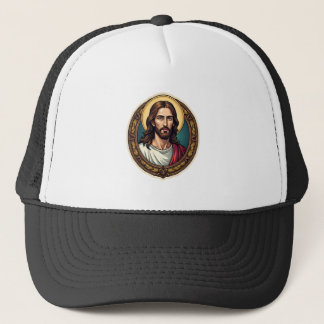Jesus Redeemer Seal Vintage Engraving Tee Trucker Hat