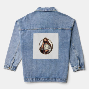 Jesus Refuge Cloak Vintage Engraving Tee Denim Jacket