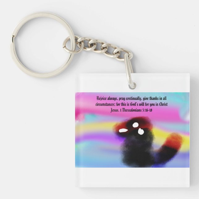 jesus rejoice  key ring (Front)