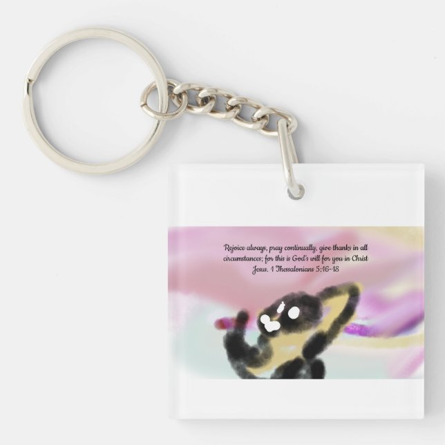 jesus  rejoice  key ring (Front)