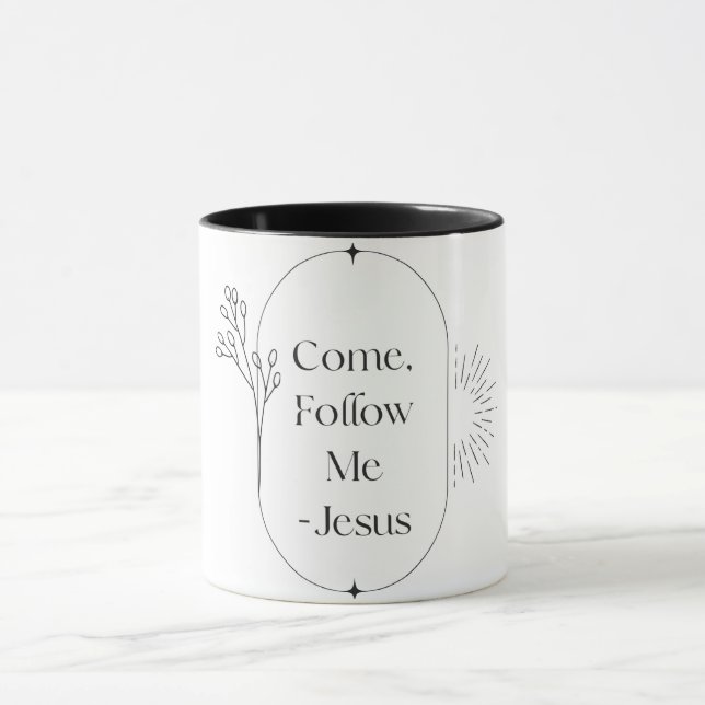 Jesus Religious Come Follow Me Coffee Mug (Center)