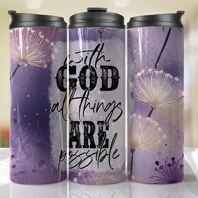 Jesus Religious Faith God Bible Prayer Thermal Tumbler (Religious Faith Tumbler)