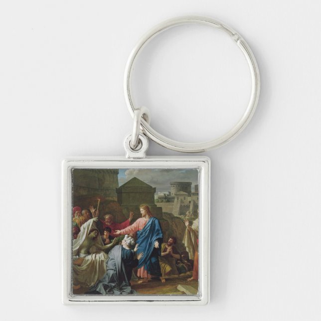 Jesus Resurrecting the Son of the Widow of Naim Key Ring (Front)