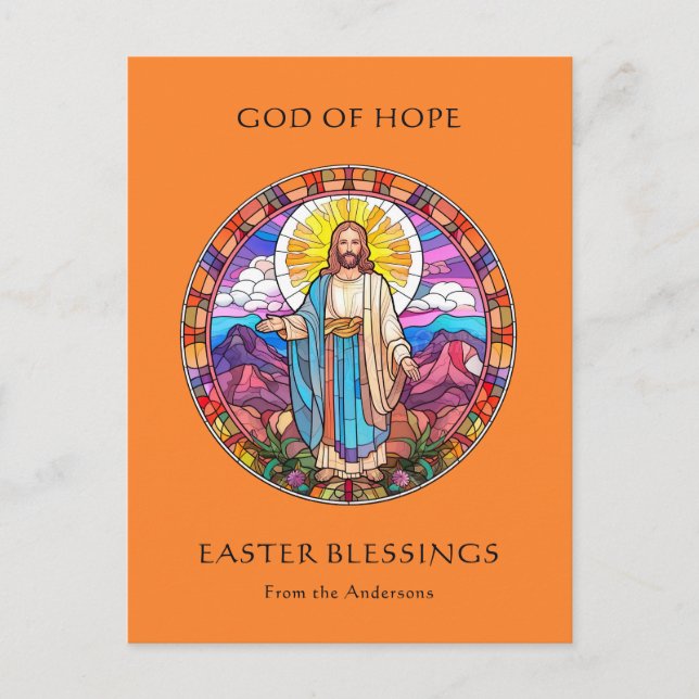 Jesus Resurrection Religious Catholic Easter Holiday Postcard (Front)