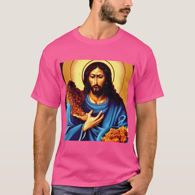 Jesus Resurrects A Fried Chicken T-Shirt (Front)