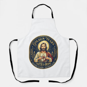 Jesus Retirement Vintage Shirt Christian Apron