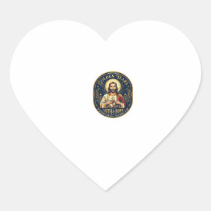 Jesus Retirement Vintage Shirt Christian Heart Sticker