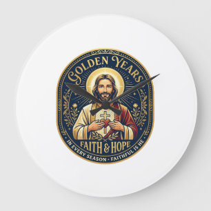Jesus Retirement Vintage Shirt Christian Large Clock