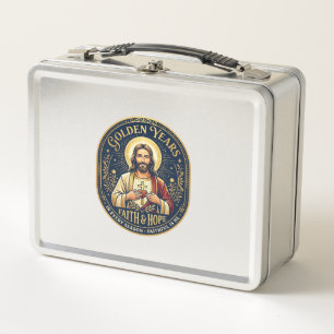 Jesus Retirement Vintage Shirt Christian Metal Lunch Box
