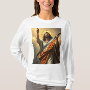 Jesus Returns with a Sword Women's Long Sleeve Tee