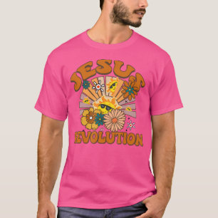 Jesus Revolution Funny Christian Retro Groovy Boho T-Shirt