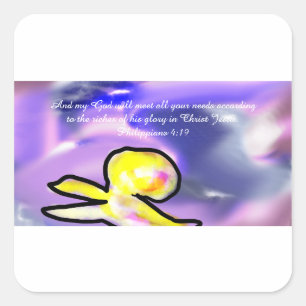 jesus rich square sticker