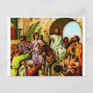 Jesus Rides the Donkey into Jerusalem Postcard