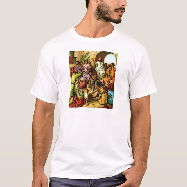 Jesus Rides the Donkey into Jerusalem T-Shirt (Front)