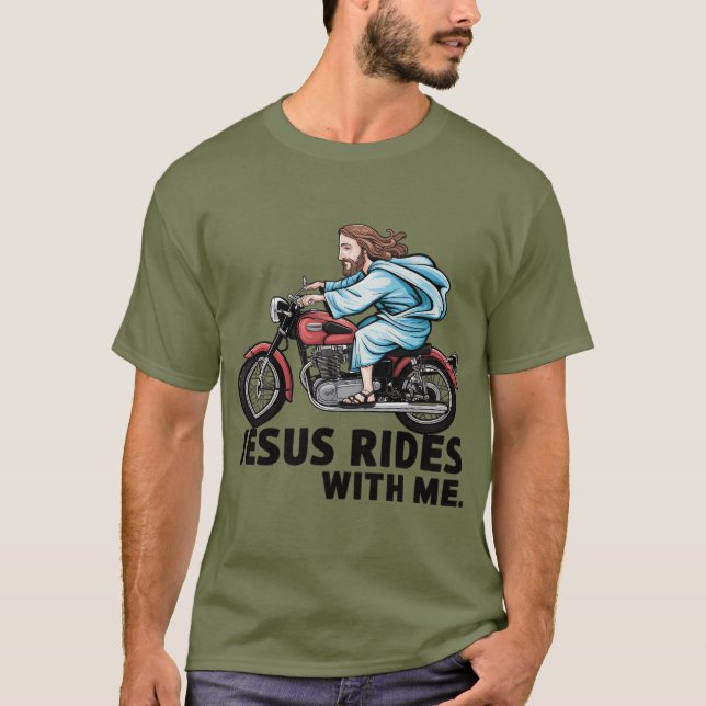 Jesus Rides With Me Tshirt (Front)