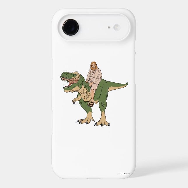 Jesus Riding T-Rex Case-Mate iPhone Case (Back)
