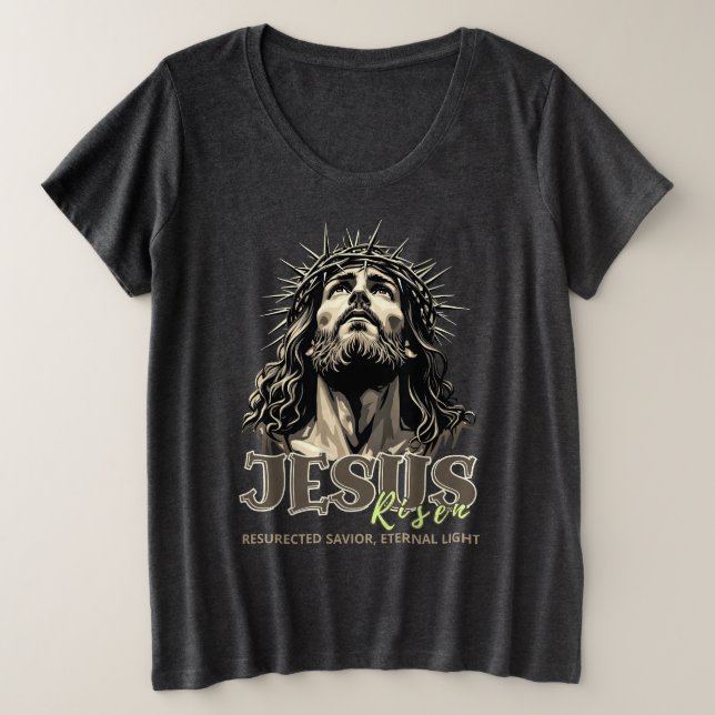 Jesus Risen - Jesus Christ Artistic  Plus Size T-Shirt (Design Front)