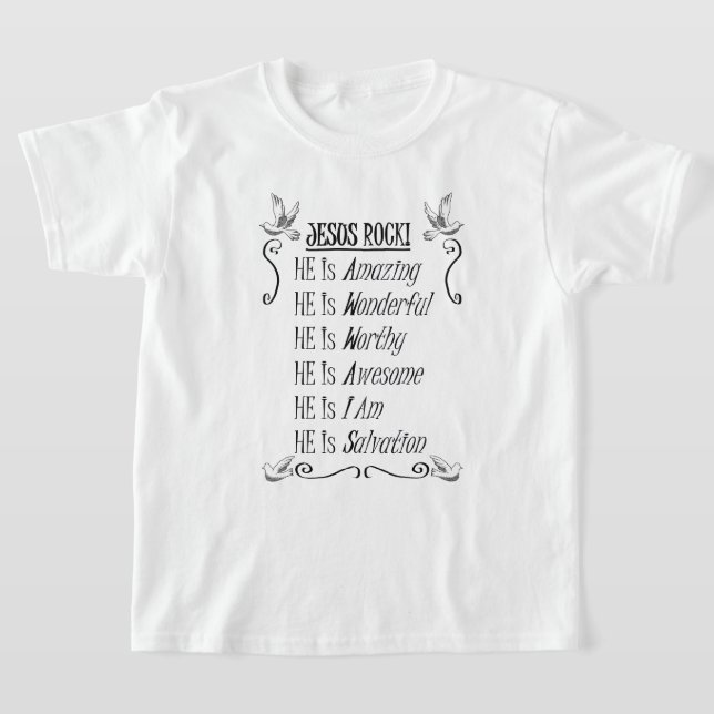 JESUS ROCK! k T-Shirt (Laydown)