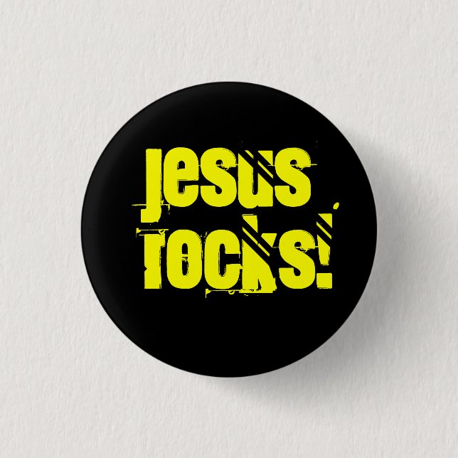 Jesus Rocks! 3 Cm Round Badge (Front)